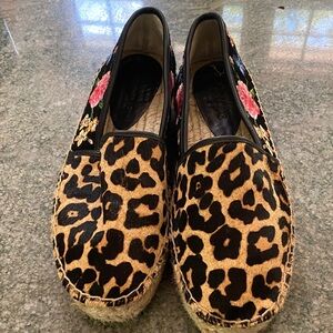 Johnny Was Leopard and Floral Espadrilles